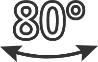 80 degree wide Angle